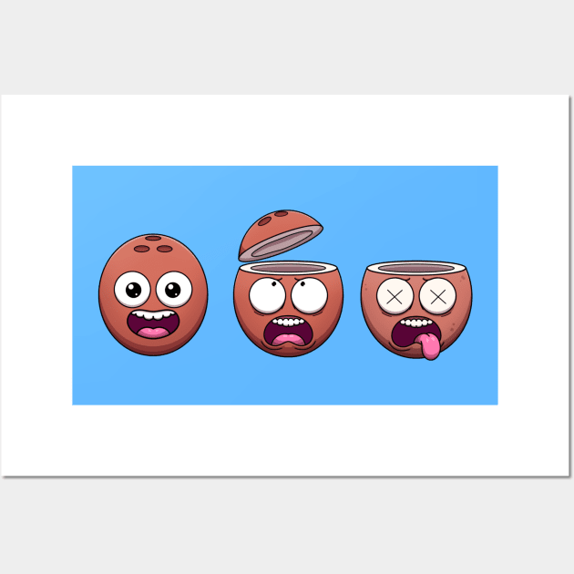 Funny Coconuts Wall Art by TheMaskedTooner